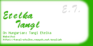 etelka tangl business card